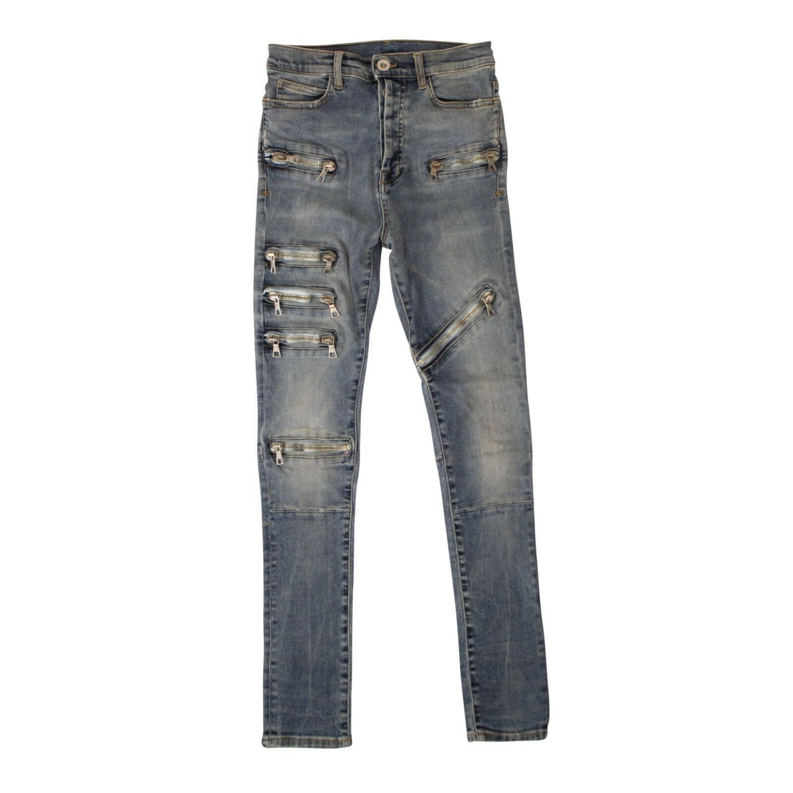 image of Unravel Project Denim Moonwash Multi-Zip Jeans Size 24, Women's