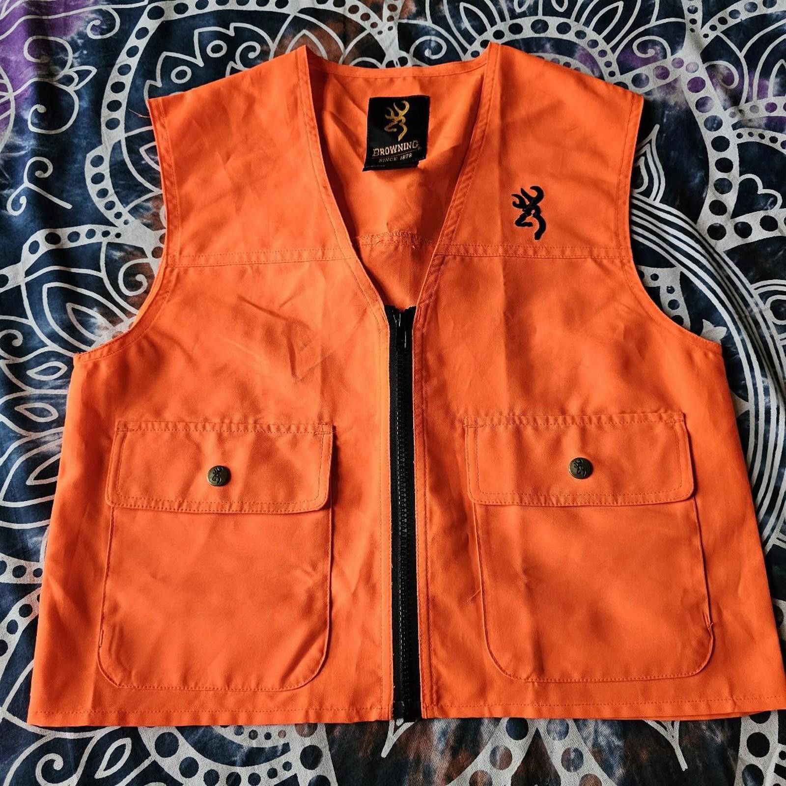 Designer Browning Safety Small Orange Hunting Vest Size US S / EU 44-46 / 1 - 1 Thumbnail