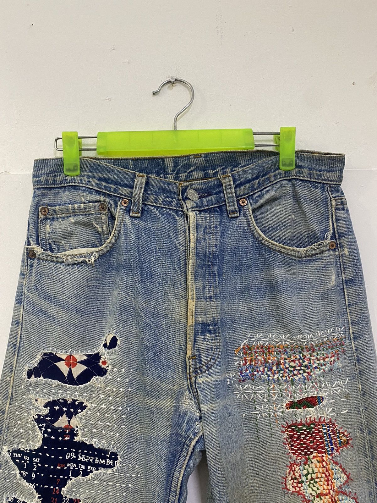Levi's 💥LEVIS 501 90s REWORK INSPIRE BY KAPITAL BORO SASHIKO JAPAN Size US 32 / EU 48 - 5 Thumbnail