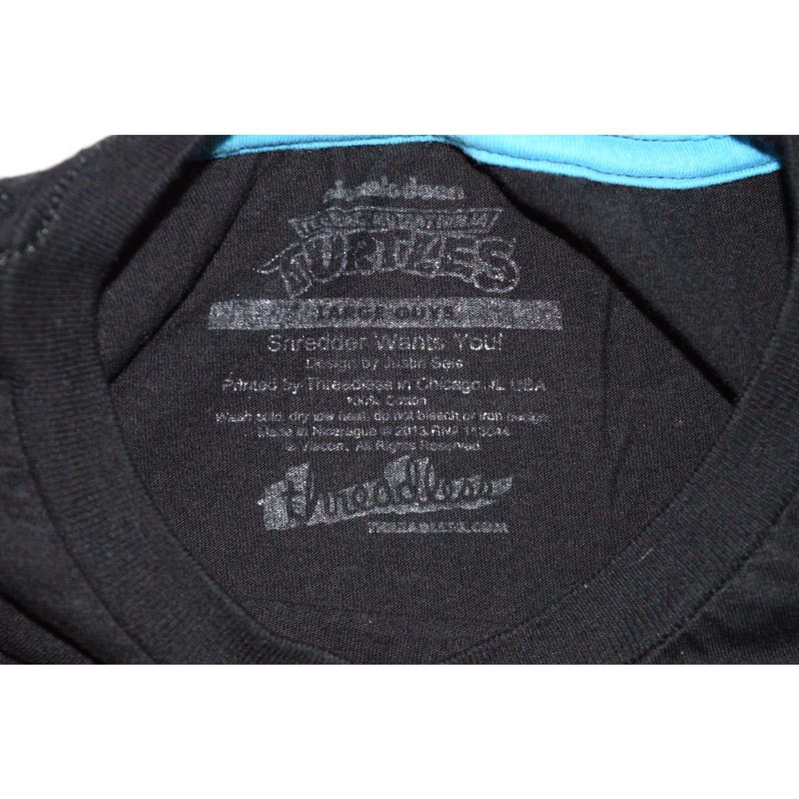 Threadless VINTAGE Teenage Mutant Ninja Turtles T-Shirt Black Large 90s Cartoon Threadless Mens Size US L / EU 52-54 / 3 - 3 Thumbnail