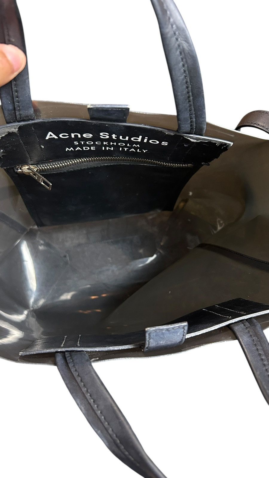 Acne Studios Acne Studios Bag Vinyl Fabric Grey Size ONE SIZE - 3 Thumbnail
