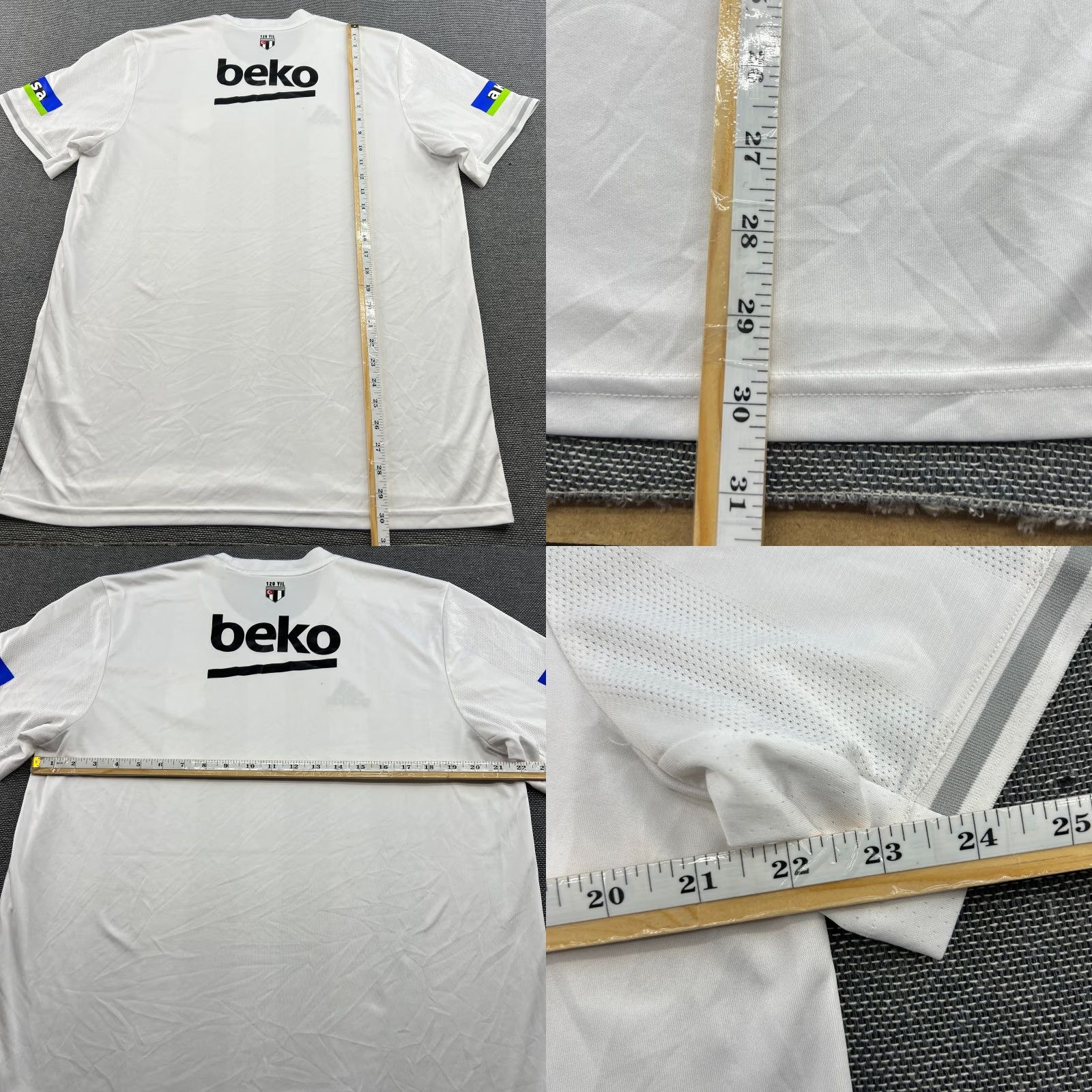 Adidas Besiktas 2022 2023 Home Football Jersey Mens XL Adidas Shirt White Size US XL / EU 56 / 4 - 9 Thumbnail