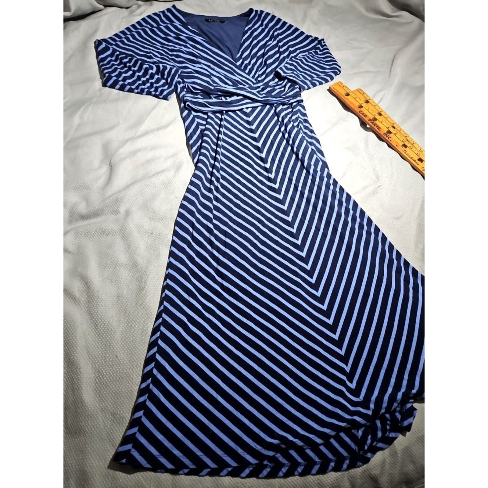Ralph Lauren VINTAGE? No. Ralph Lauren Black Label Womens Dress Blue Small Long Stretchy Shift Geometric Dress Size M / US 6-8 / IT 42-44 - 7 Thumbnail
