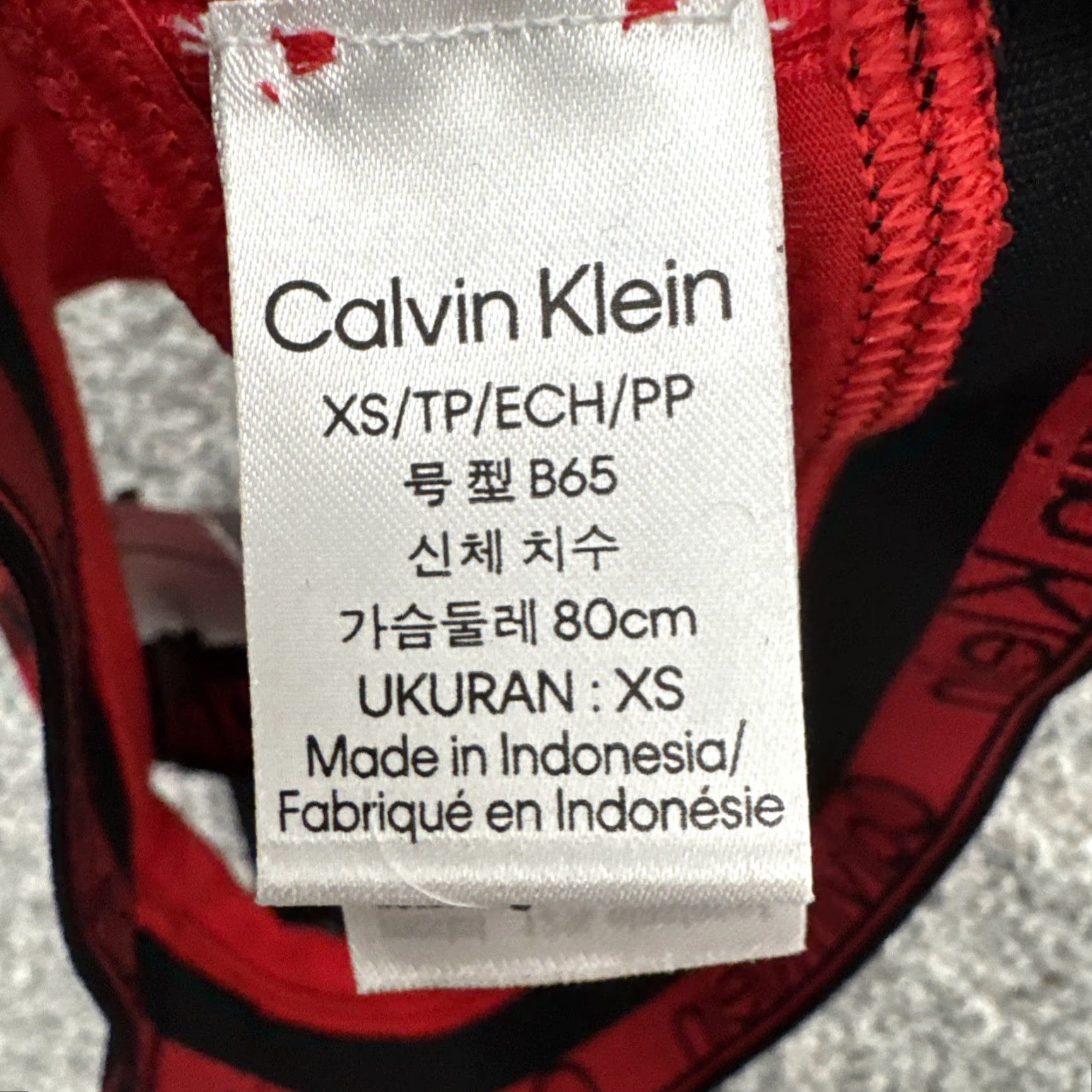 Calvin Klein Calvin Klein Bralette Womens XS Coquette Argyle Check Triangle Retro Y2K Cotton Blend Multicolor Logo Adjustable Strap XS Womens Size ONE SIZE - 5 Thumbnail