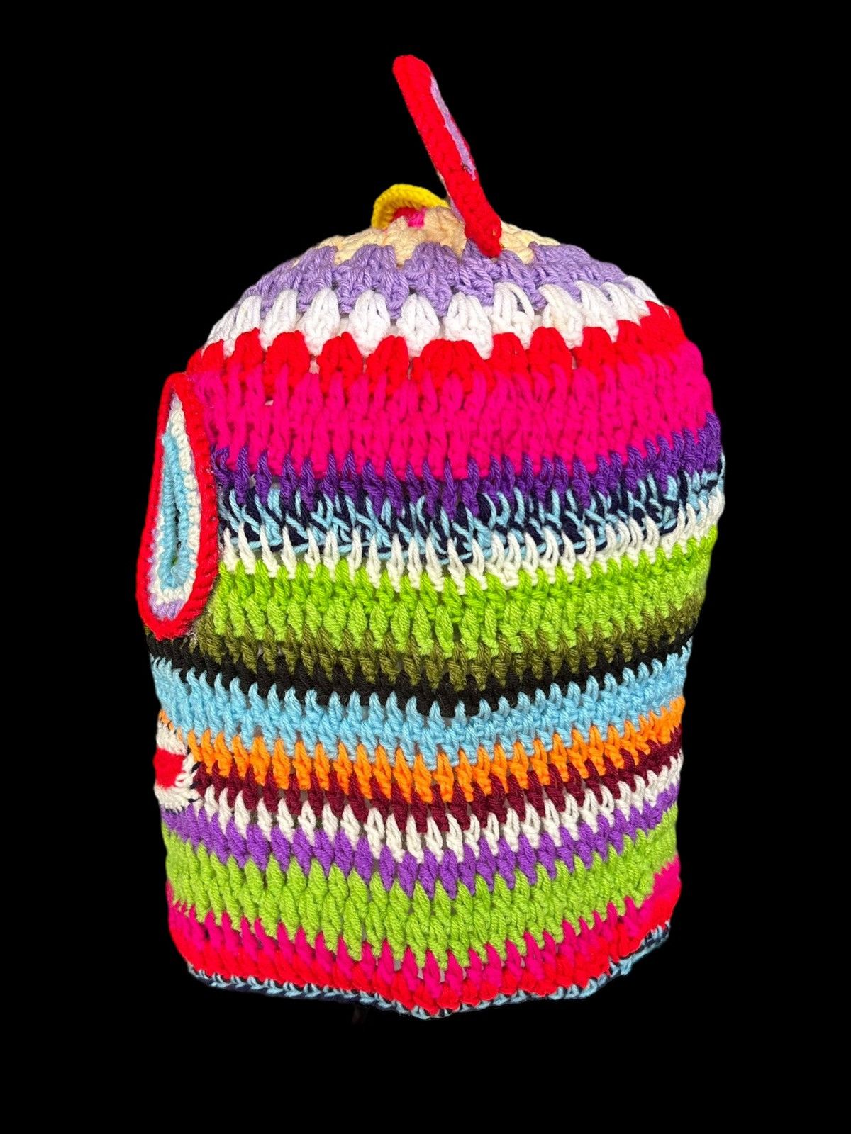 Japanese Brand × Kapital × Vintage Very Rare Crochet Knitted Handmade Balaclava Masked ☠️☠️ Size ONE SIZE - 5 Thumbnail