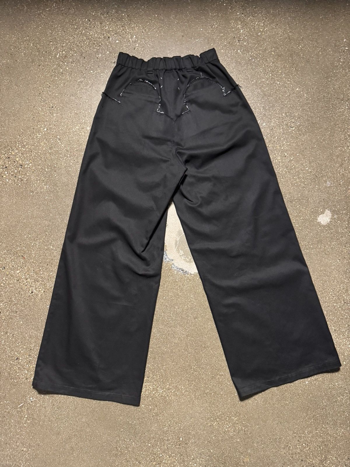 Maison Martin Margiela High Cut Wide Leg Pant - Flannel Wide Leg Dark Grey