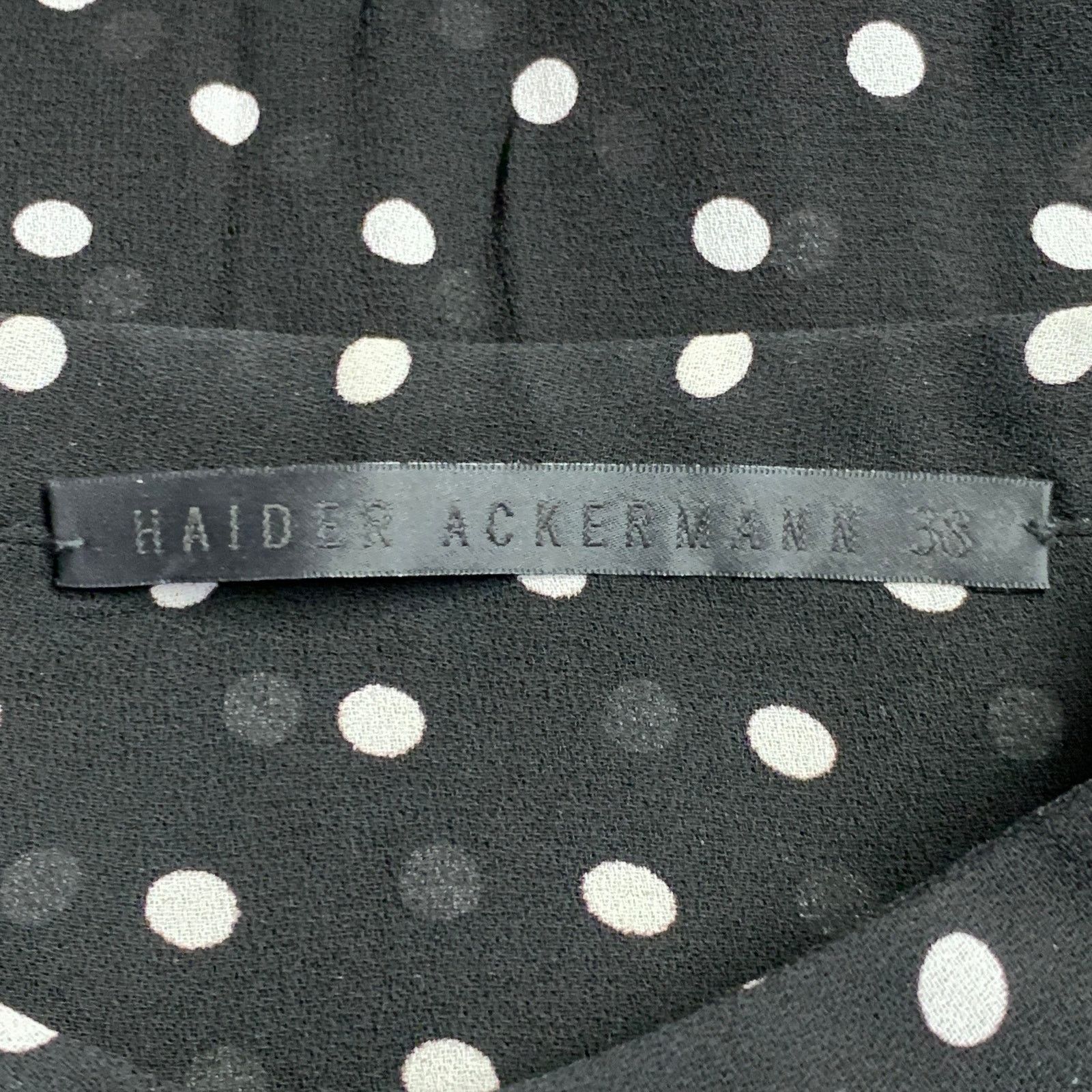 Haider Ackermann Polka Dot Crepe Nehru Collar Hidden Buttons Shirt Size S / US 4 / IT 40 - 3 Thumbnail