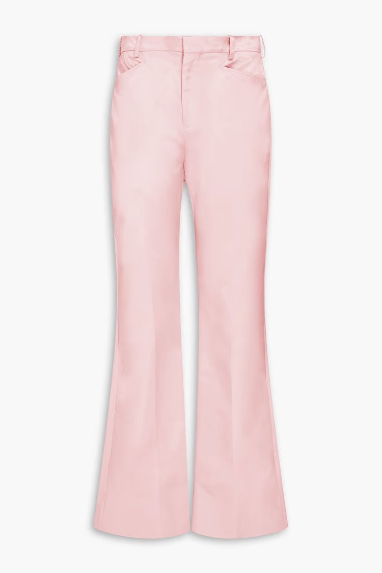 Tom Ford o1w1db10525 PAW567 Satin Flared Pant in Baby Pink Size 28" / US 6 / IT 42 - 1 Thumbnail