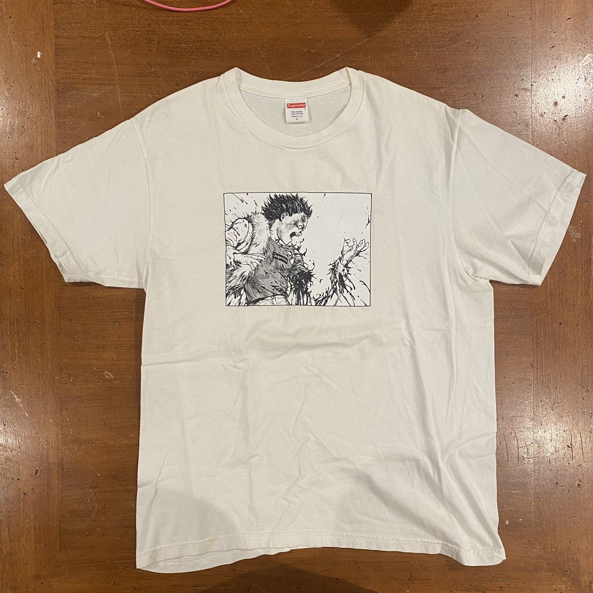 image of Supreme Akira Tetsuo Arm Explosion T-Shirt in White, Men's (Size Large)