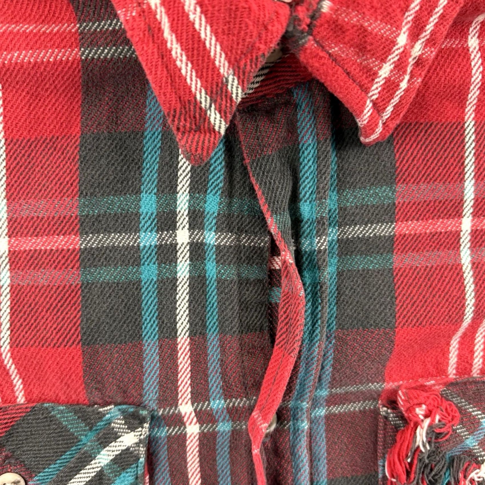 Vintage VINTAGE Five Brother Shirt Men Large Red Plaid Flannel All Cotton 90s Grunge USA Size US L / EU 52-54 / 3 - 6 Thumbnail