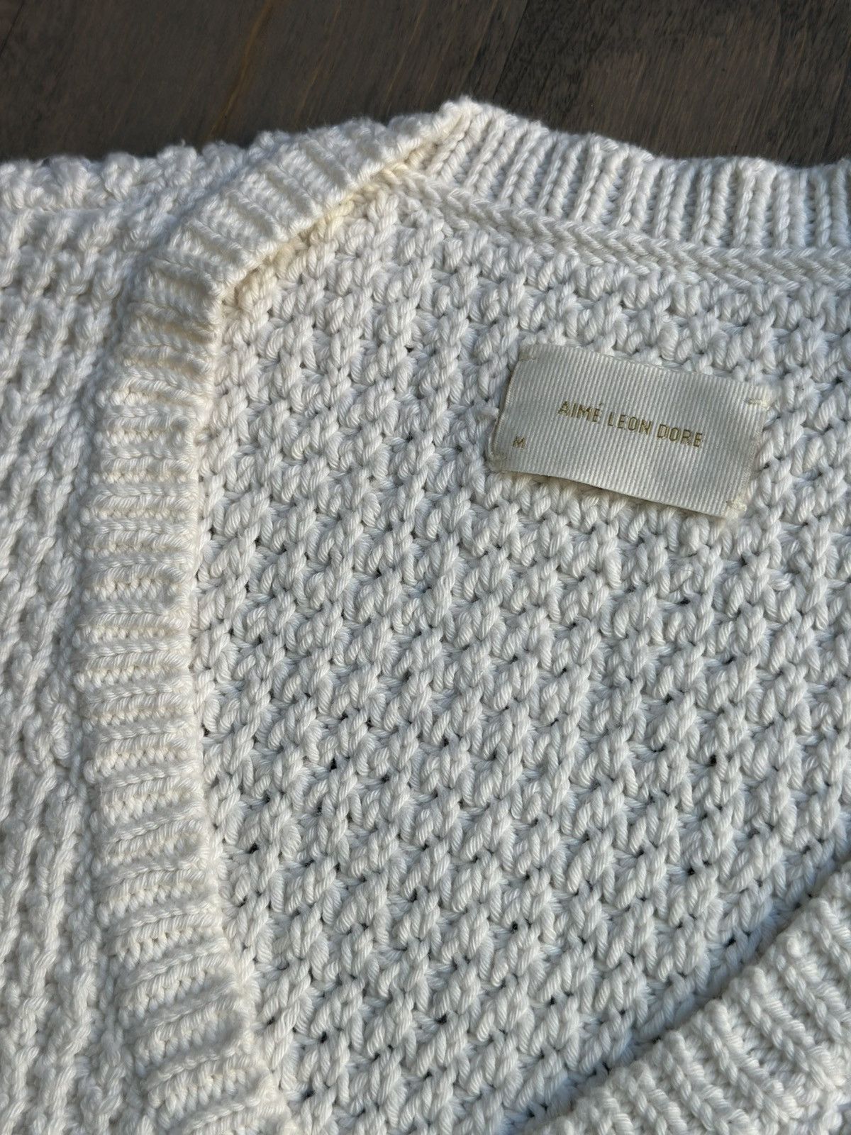 Aime Leon Dore Aime Leon Dore F/W 2023 White Knitted Vest Size US M / EU 48-50 / 2 - 4 Thumbnail