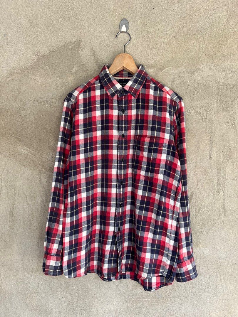 Japanese Brand Japanese Brand Uniqlo Checked Plaid Tartan Button Up Shirt Size US M / EU 48-50 / 2 - 2 Thumbnail
