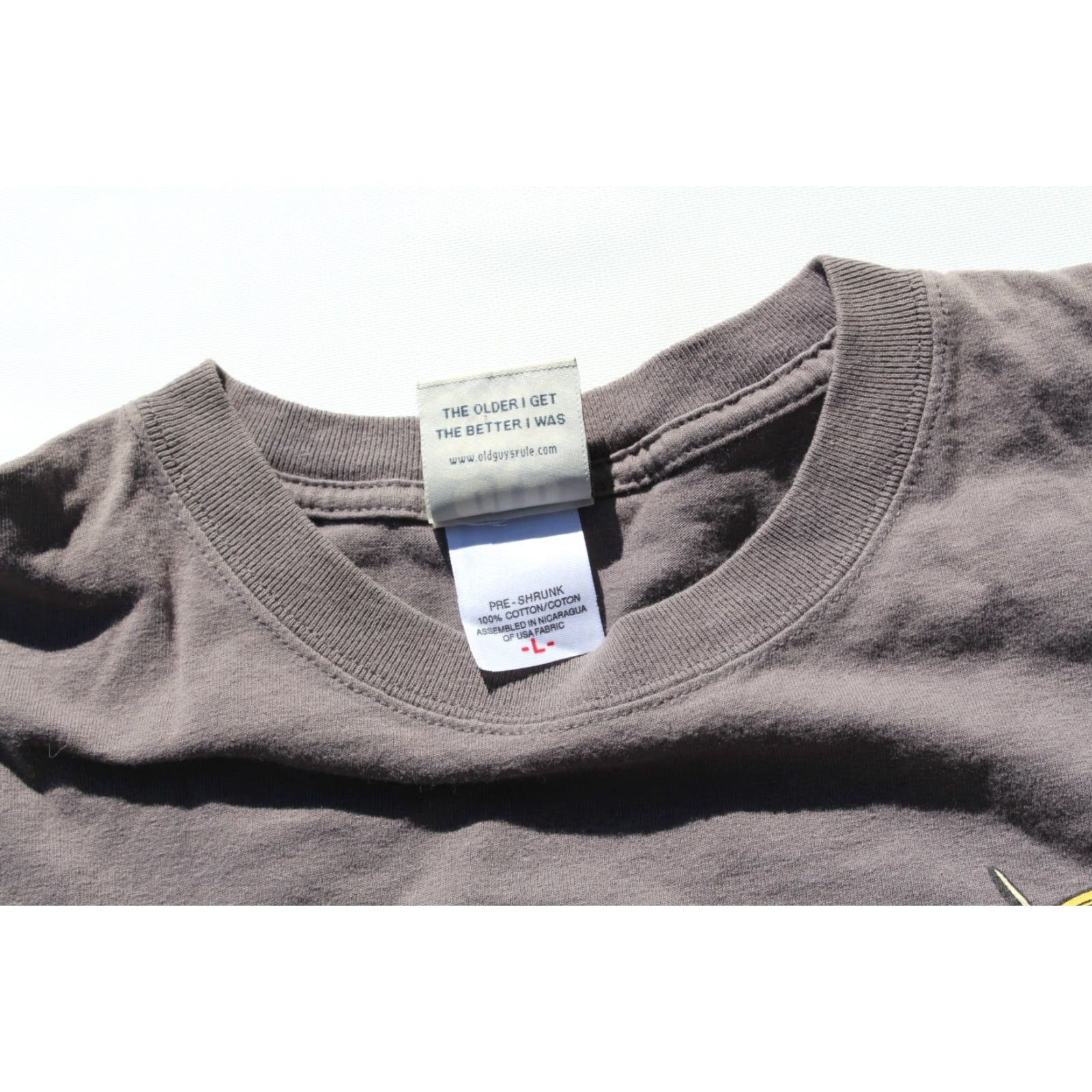 Vintage Old Guys Rule V8 High Mileage Low Maintenance Grey Muscle Street Hot Rod Large Size US L / EU 52-54 / 3 - 4 Thumbnail