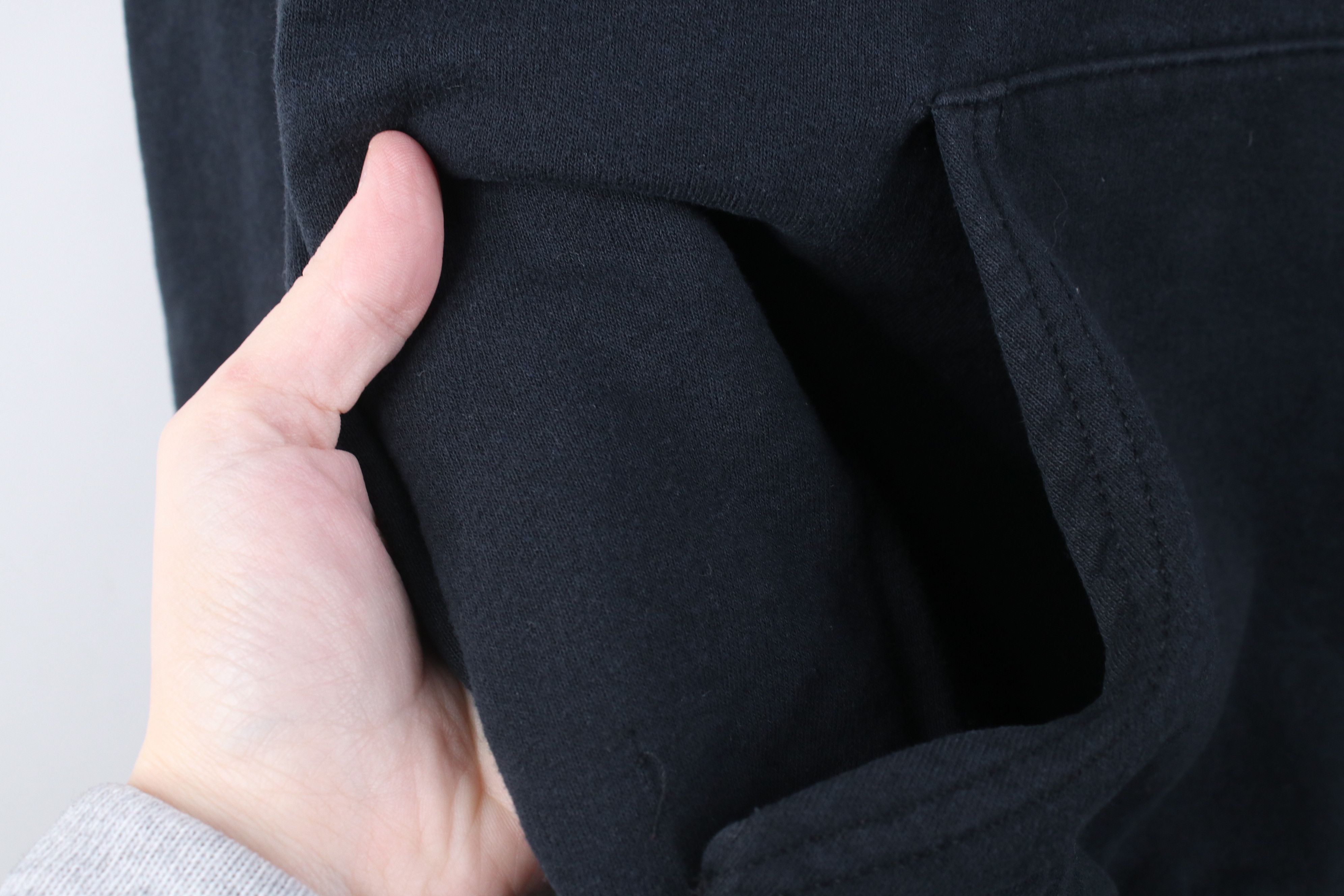 Vintage Vintage 90s Y2K Streetwear Blank Hoodie Sweatshirt Black Size US S / EU 44-46 / 1 - 10 Thumbnail
