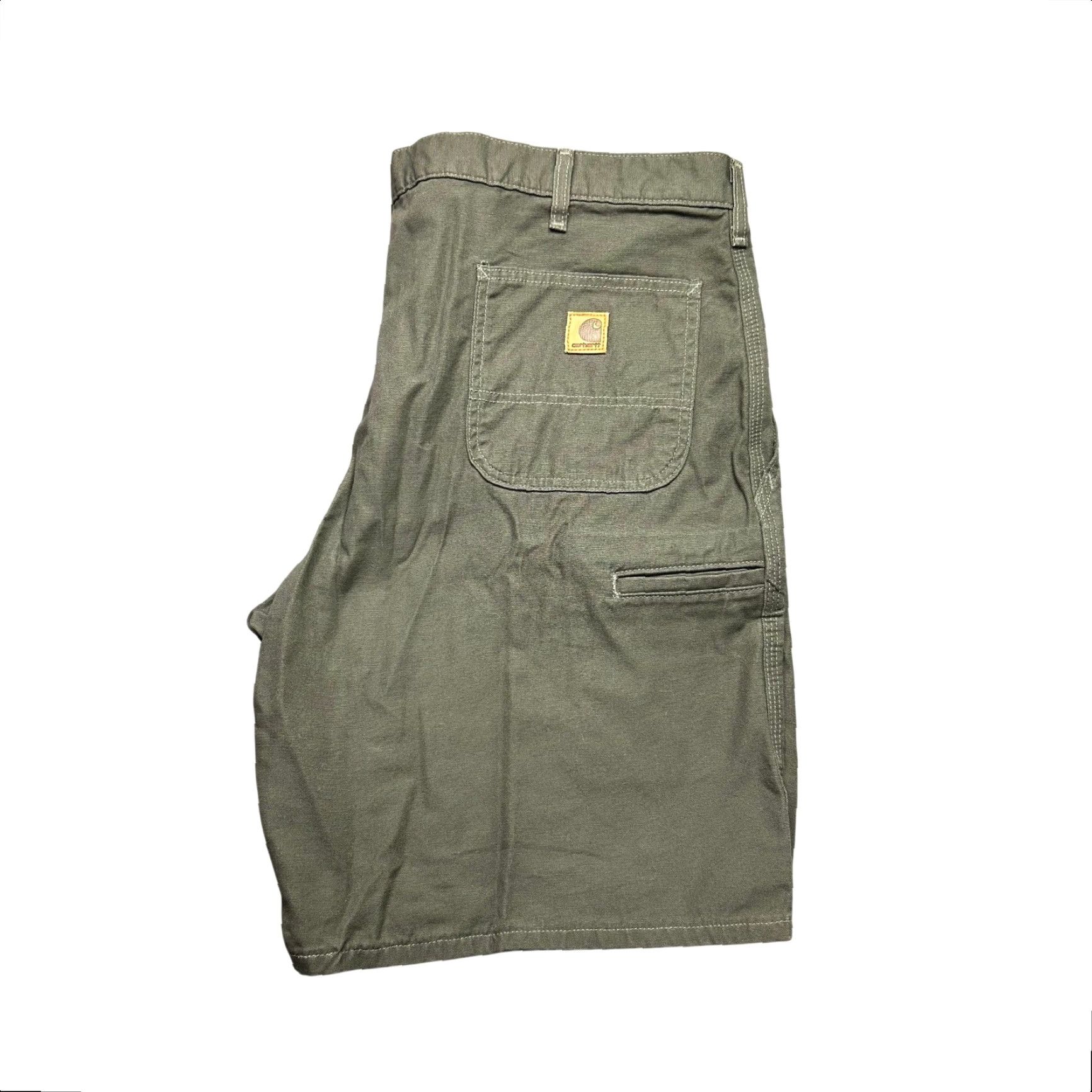 Carhartt VINTAGE Carhartt 42 Olive Green Canvas Carpenter Shorts Relaxed Fit Cargo Workwear Shorts Mens Size US 42 / EU 58 - 2 Thumbnail