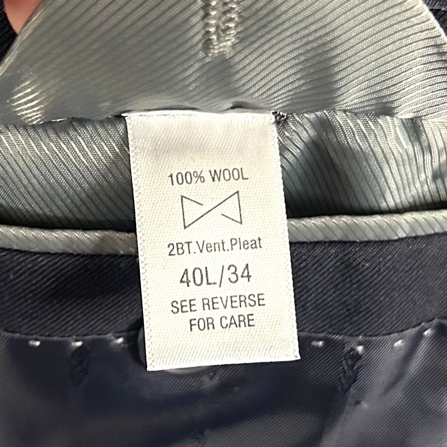 Doublet Combatant Gentlemen Sport Coat 40L 100% Wool Navy Blue Two Button Double Vented Size US XXS / EU 40 - 5 Thumbnail