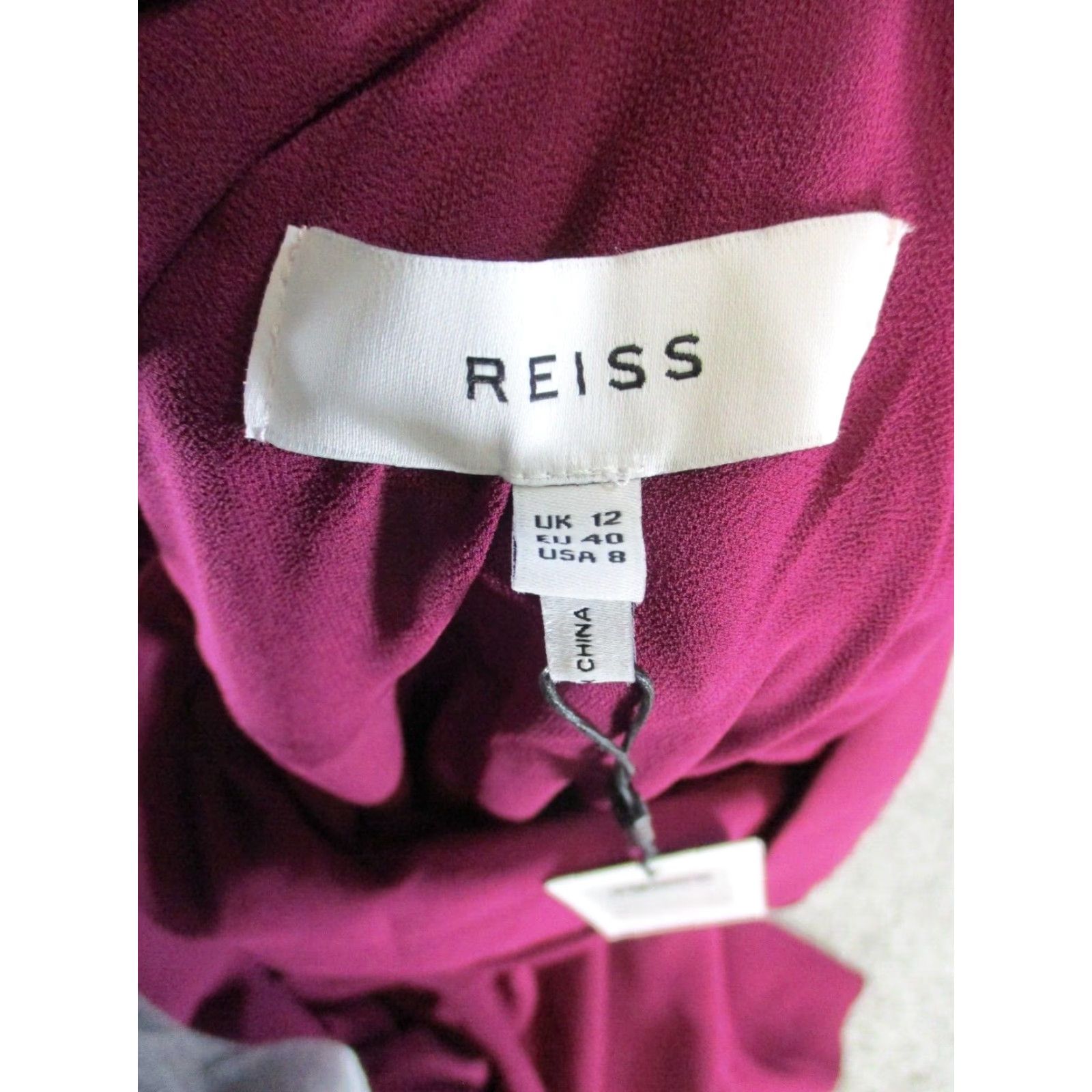 Reiss VINTAGE Reiss Dress Womens 8 Purple Marianne Wrap Front Mini New Size M / US 6-8 / IT 42-44 - 3 Thumbnail