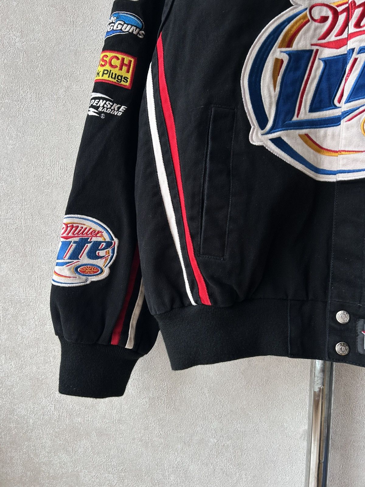 Jeff Hamilton Vintage Jeff Hamilton Miller Lite Promo Nascar Jacket Size US L / EU 52-54 / 3 - 9 Thumbnail