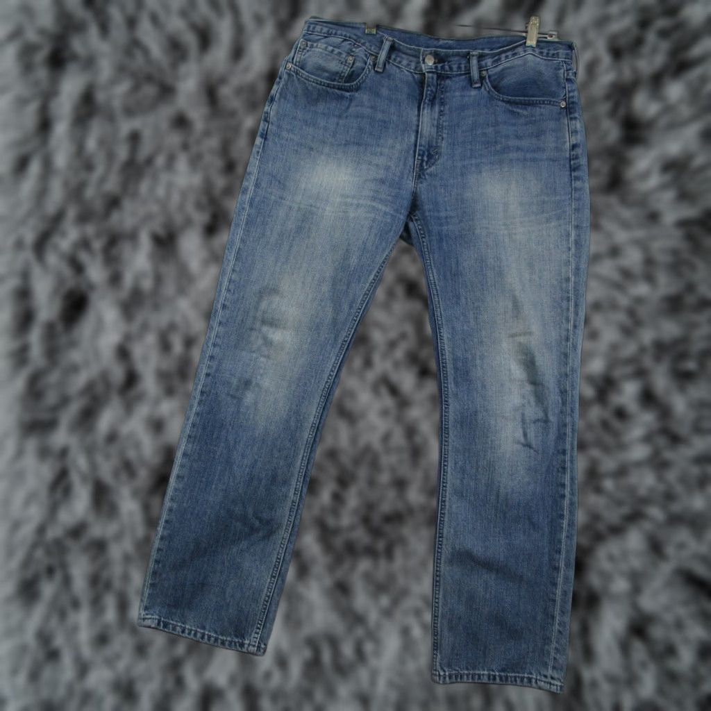Levi's Levi's 514 Jeans 36x32 Mens Medium Distressed Whiskered Straight Leg Size US 36 / EU 52 - 1 Thumbnail