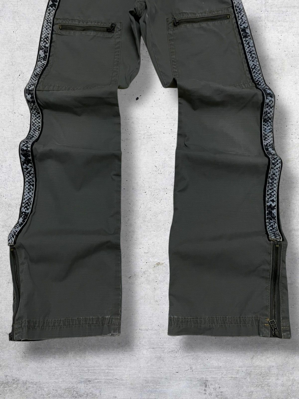 Japanese Brand ICON 1990S JAPAN DESIGNERI BUSHPANT SNAKE SIDETAPE LGB PANT Size US 30 / EU 46 - 3 Thumbnail