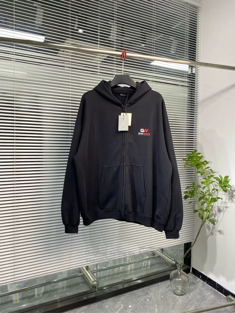 Balenciaga Balenciaga GW jacket, zip-up hooded sweatshirt, black, loo Size US S / EU 44-46 / 1 - 1 Thumbnail