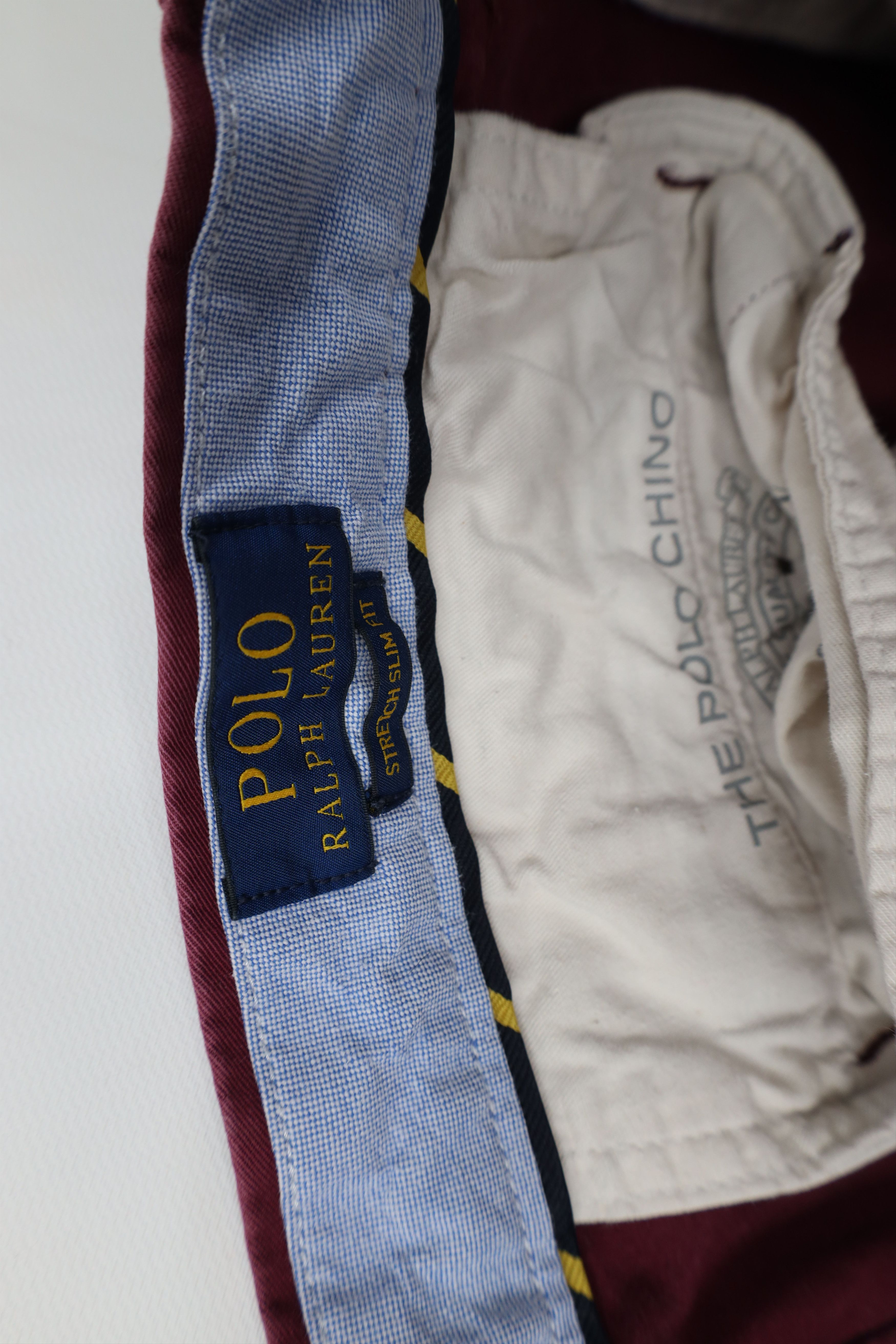 Polo Ralph Lauren Vintage Y2K Ralph Lauren Stretch Slim Fit Chino Pants Maroon Size US 34 / EU 50 - 7 Thumbnail