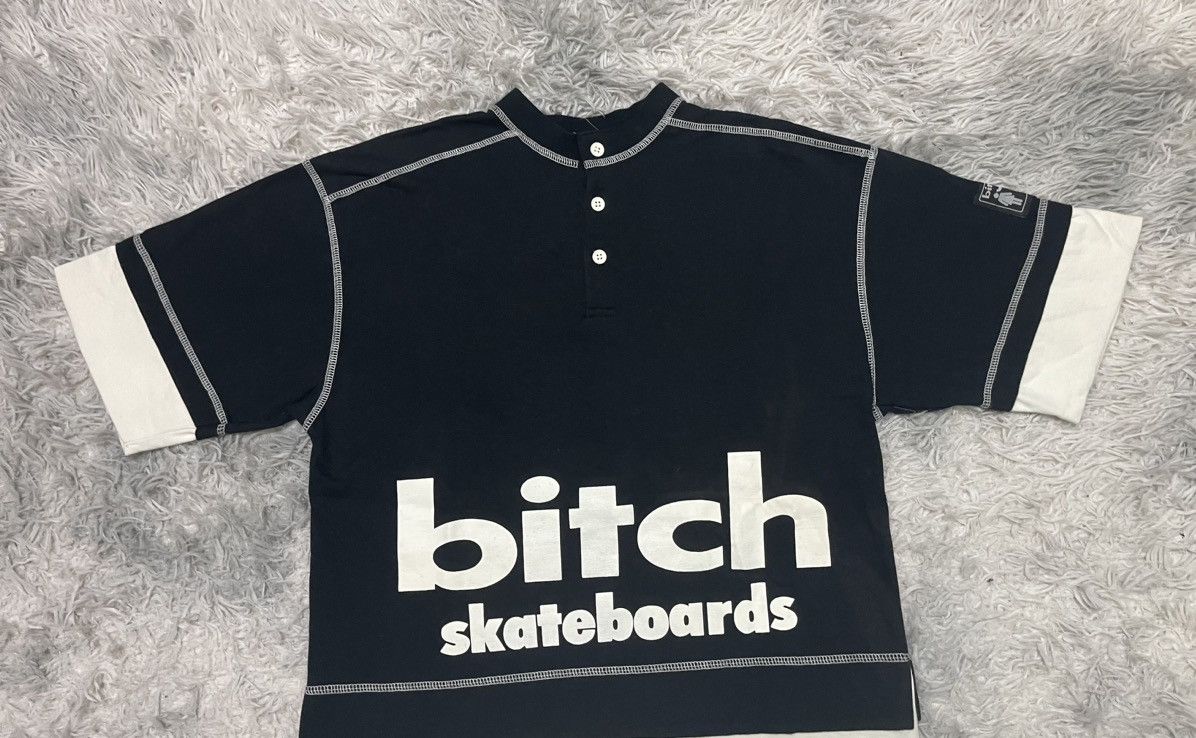 Other 2000s BITCH SKATEBOARD RARE TSHIRT DOUBLE LAYER Size US M / EU 48-50 / 2 - 6 Thumbnail
