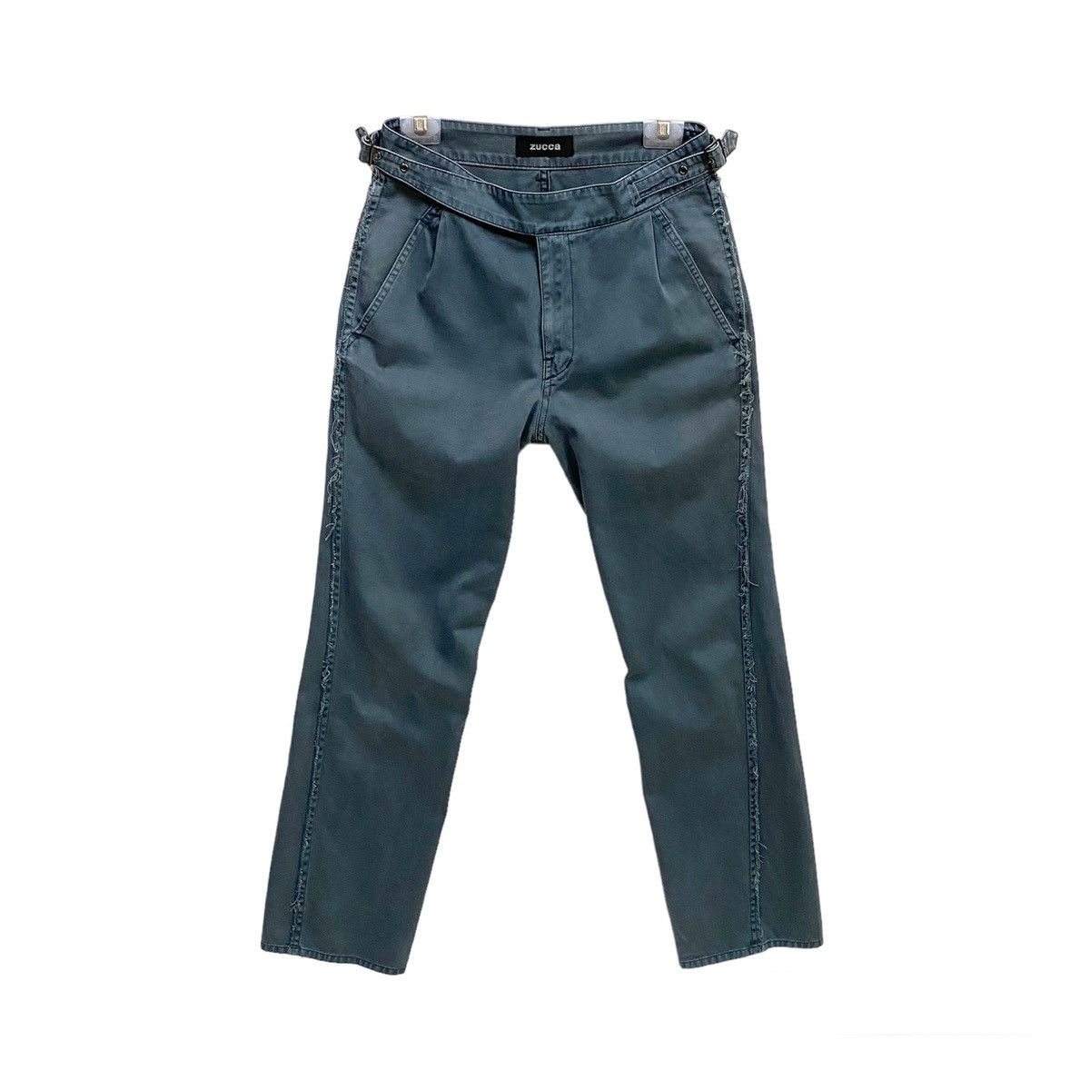 CABANE de ZUCCa × Issey Miyake × Zucca Zucca Trousers Distressed Streetwear Buckle Belted Waist Size US 30 / EU 46 - 1 Thumbnail