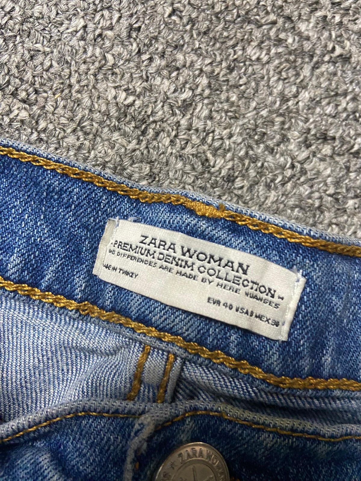 Zara Zara Women Embroidered Distressed Jeans (145) Size 31" - 7 Thumbnail
