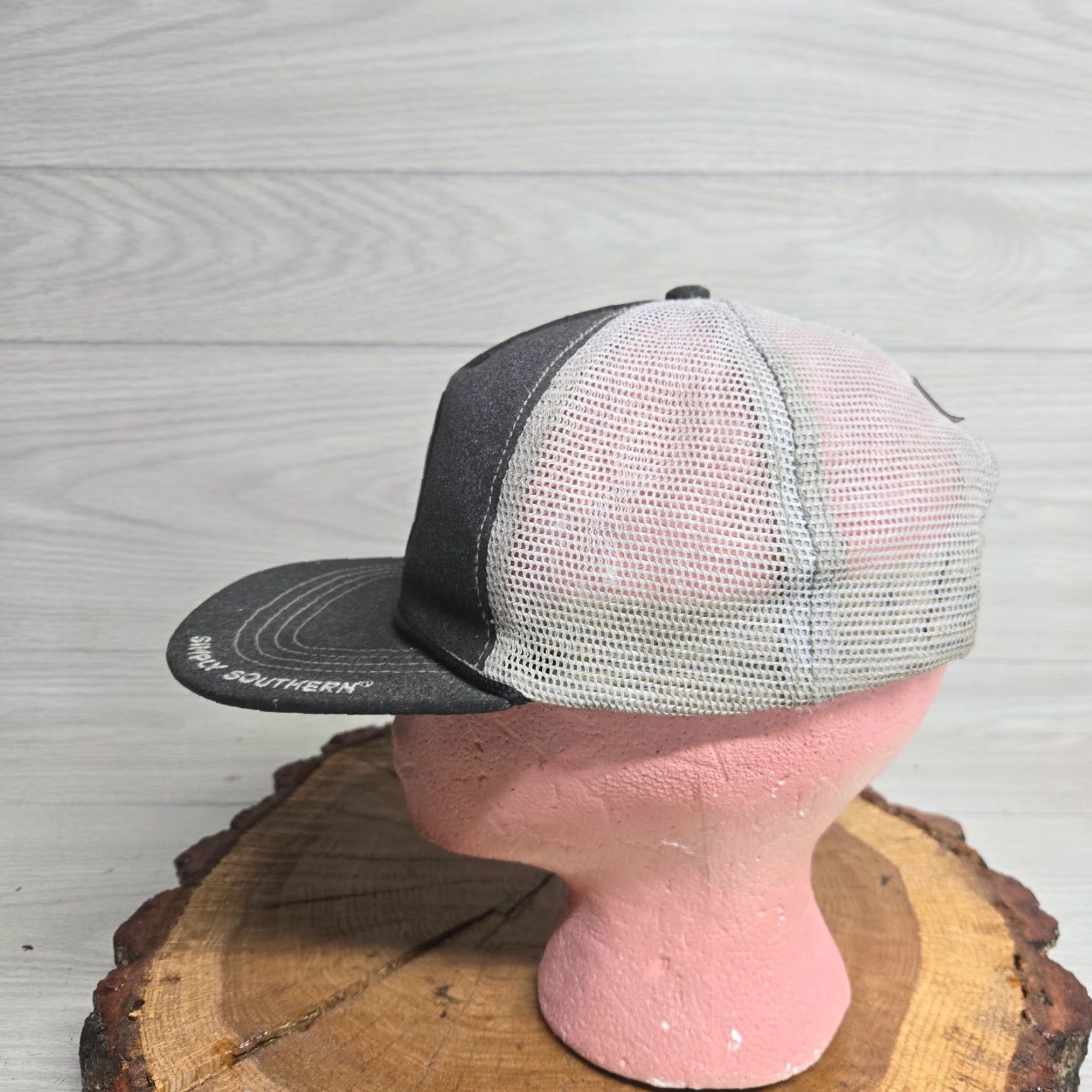 Roper Simply Southern 12 Gauge Snapback Rope Hat Cap Gray and White Trucker Hat Used Mens One Size Gray White Rope Hat Size ONE SIZE - 6 Thumbnail