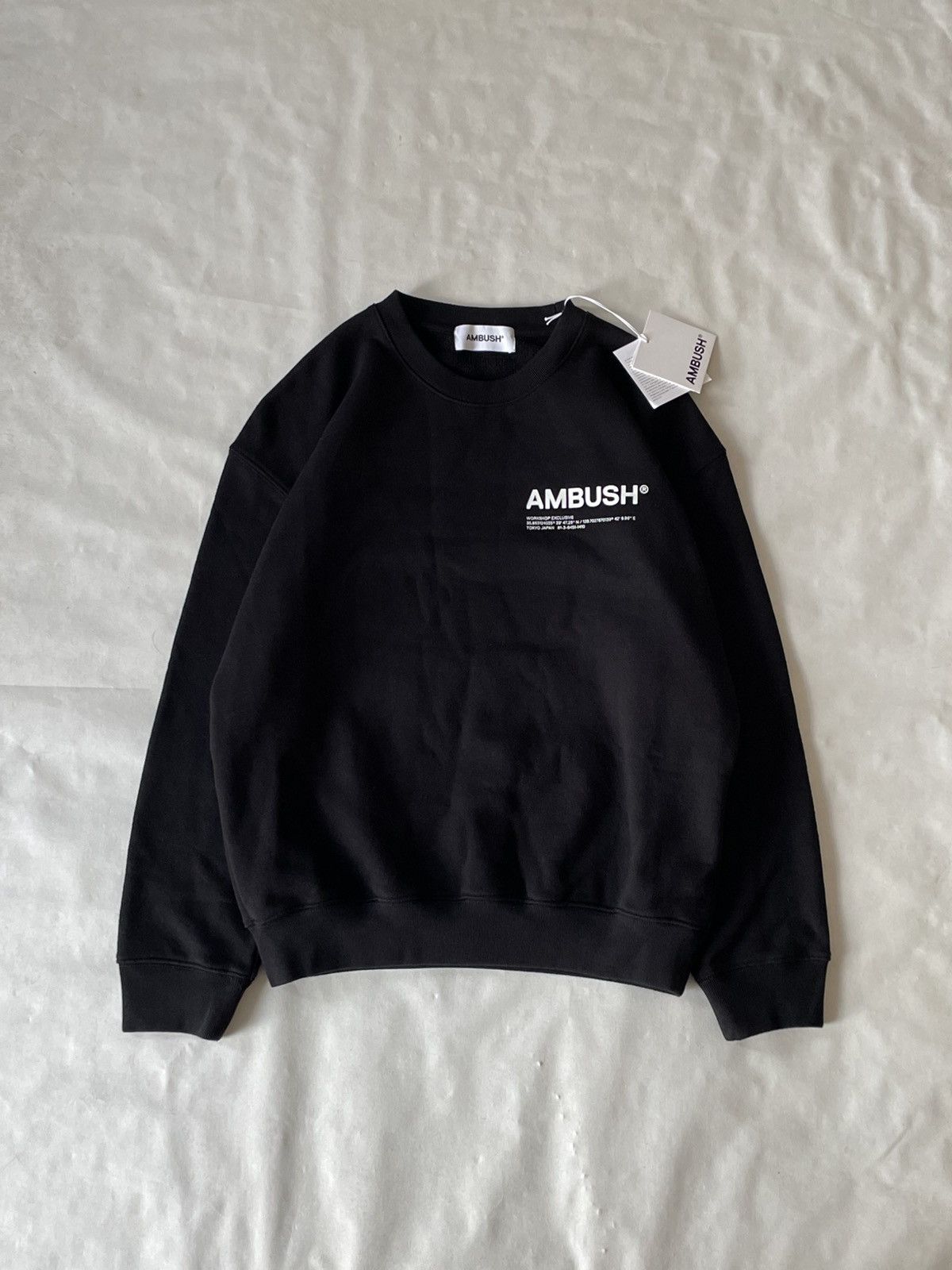 Ambush Design Ambush Crewneck Workshop Sweatshirt Black/Cloud Dancer Size US M / EU 48-50 / 2 - 1 Thumbnail
