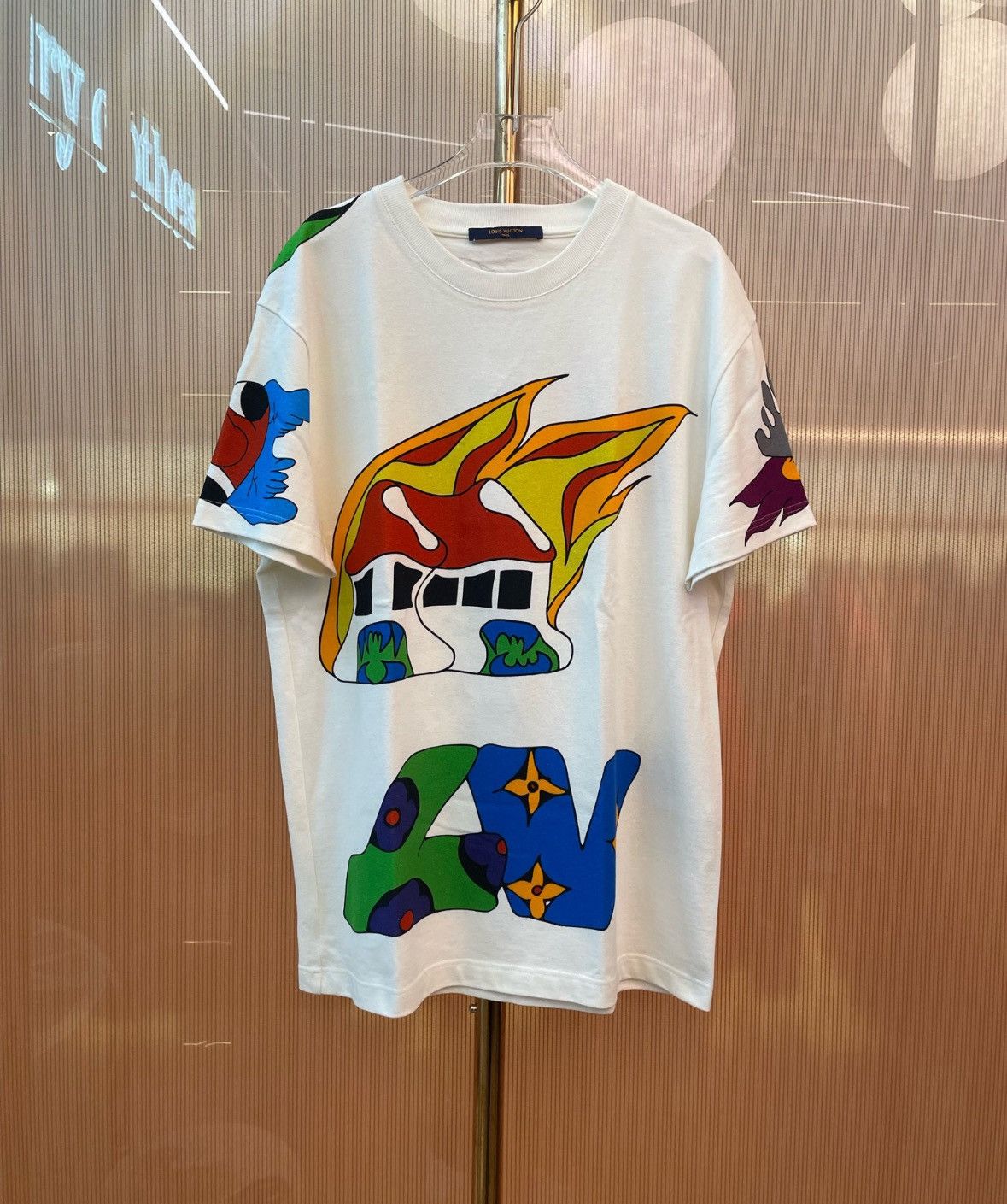 Louis Vuitton size S Cartoon LOGO printed T shirt with ro