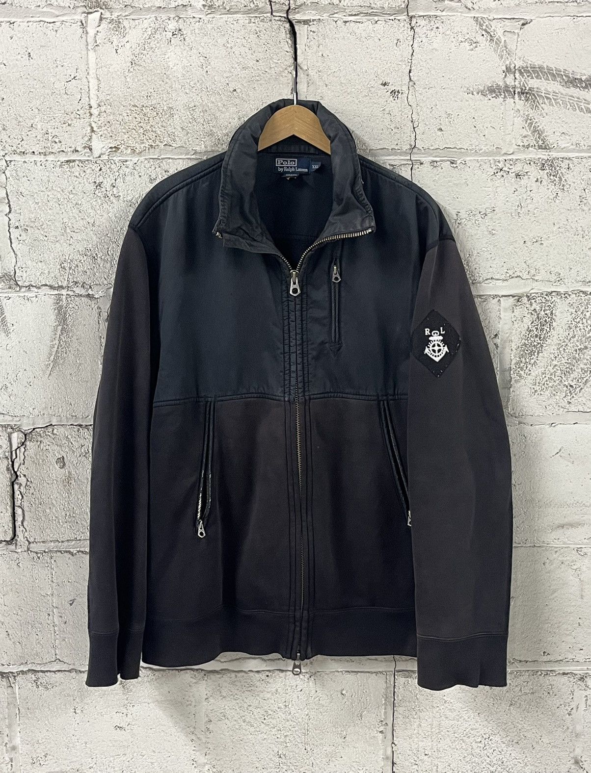 Polo Ralph Lauren Vintage polo Ralph Lauren zip up jacket faded distressed Size US XXL / EU 58 / 5 - 1 Thumbnail