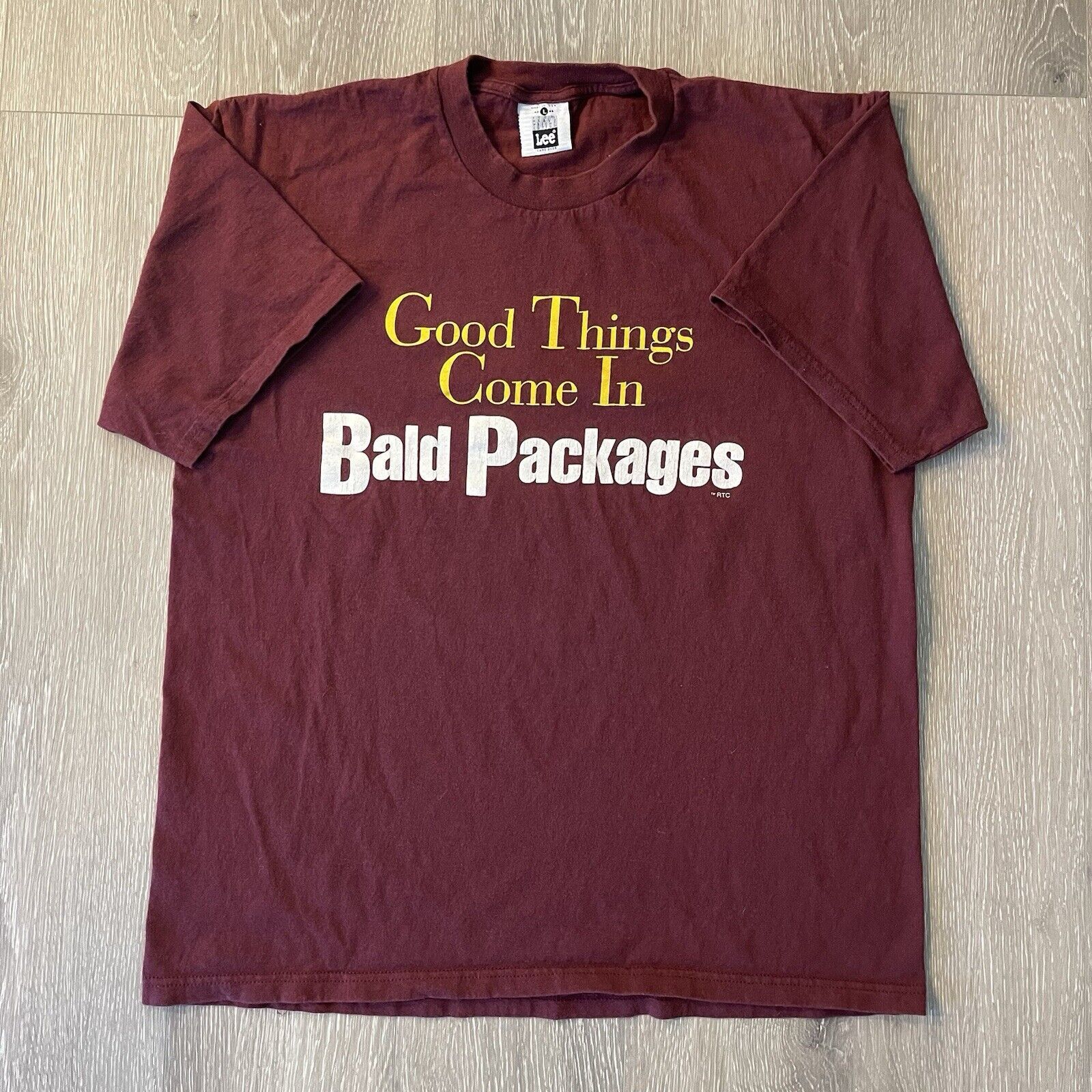 Lee Lee Tag Men's Good things Come in Bald Packages Tshirt L Vtg Size US L / EU 52-54 / 3 - 2 Thumbnail