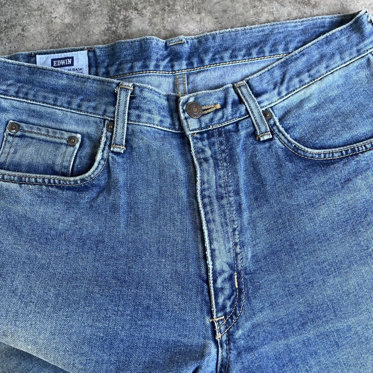 Edwin 🔥Vintage Edwin 403 Stoned Washed Ripped Distress Denim Jeans Size US 31 - 13 Thumbnail