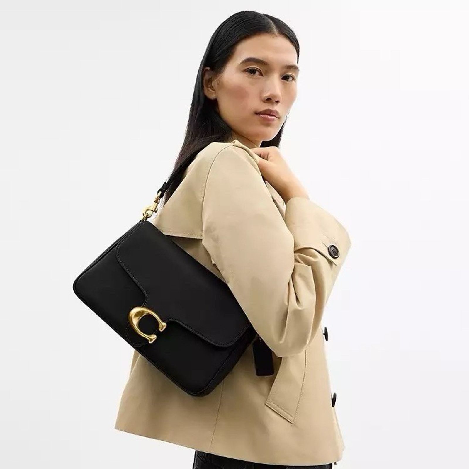 Coach NWT Coach Soft Tabby CAM98 black Shoulder Bag Smooth Leather Size ONE SIZE - 6 Thumbnail