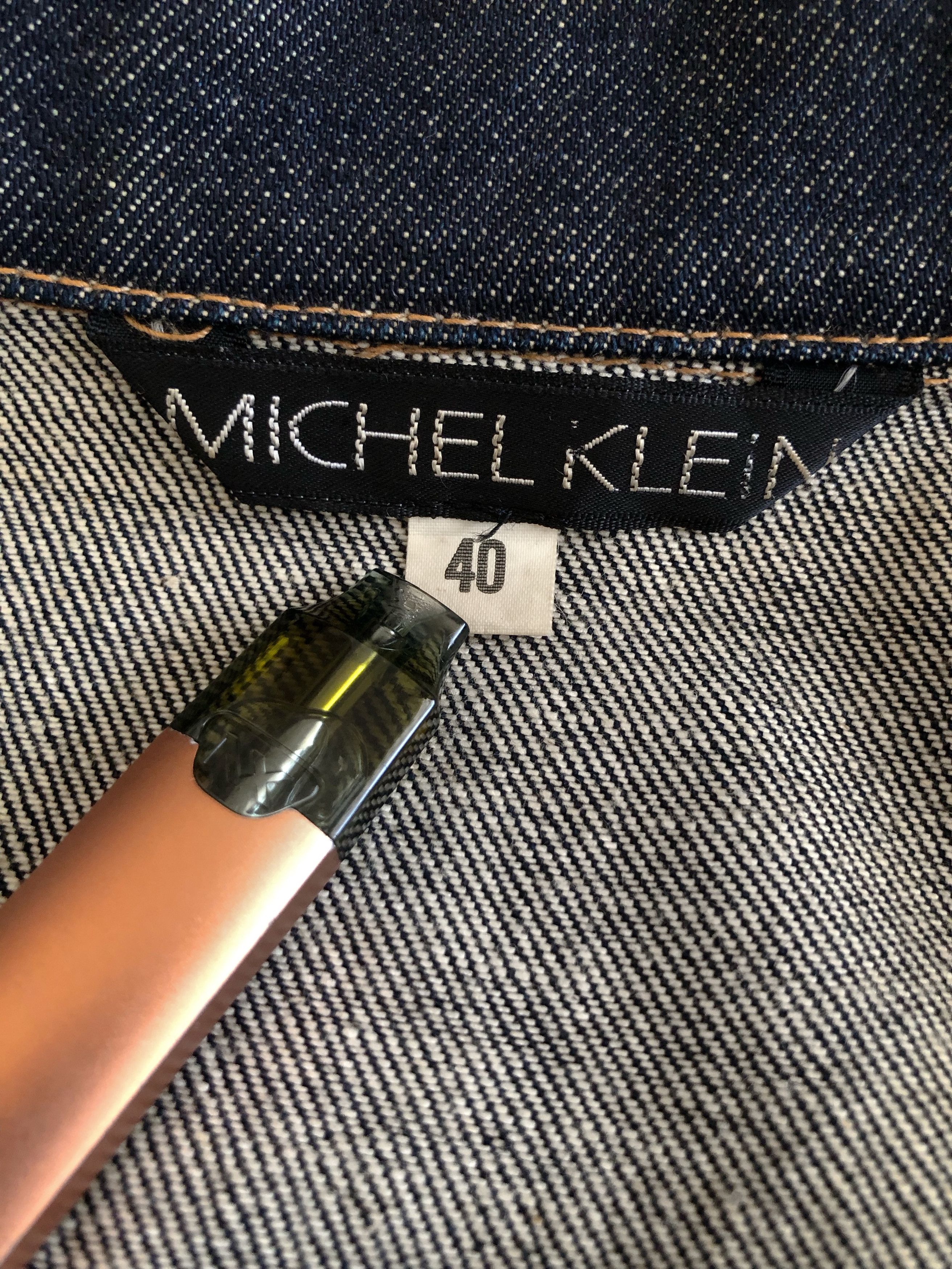 Michel Klein × Vintage VINTAGE MICHEL KLEIN DENIM JACKET Size S / US 4 / IT 40 - 10 Thumbnail