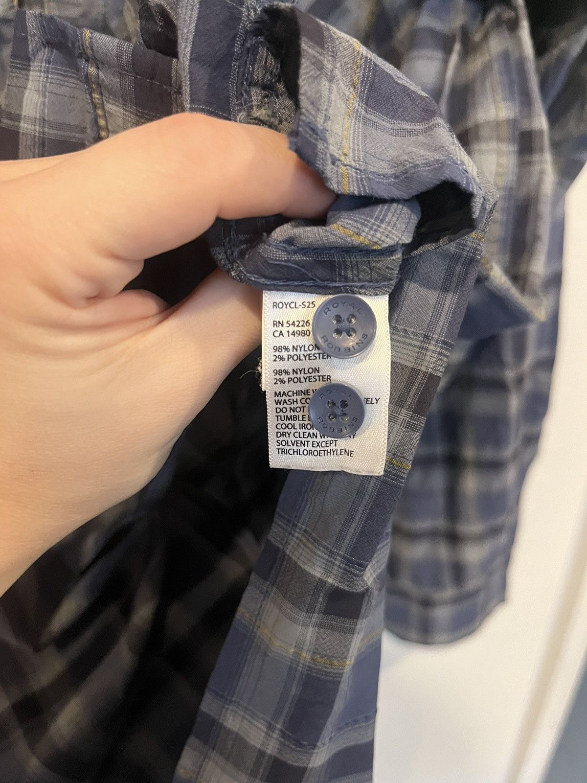 Royal Robbins Royal Robbins Men’s Blue Plaid Button Down Long Sleeve Shirt Size US M / EU 48-50 / 2 - 4 Thumbnail