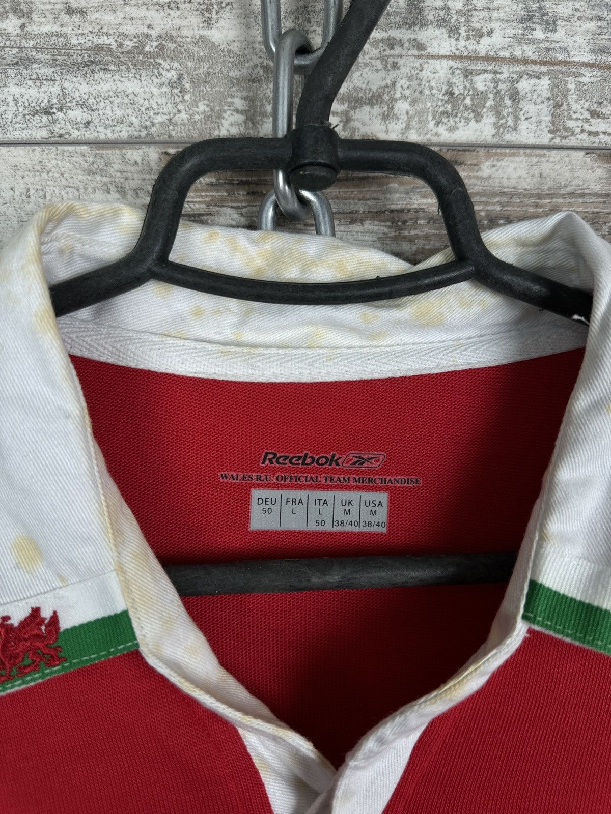 Reebok Mens Vintage Reebok 00s Wales rugby shirt jersey sweatshirt Size US L / EU 52-54 / 3 - 10 Thumbnail