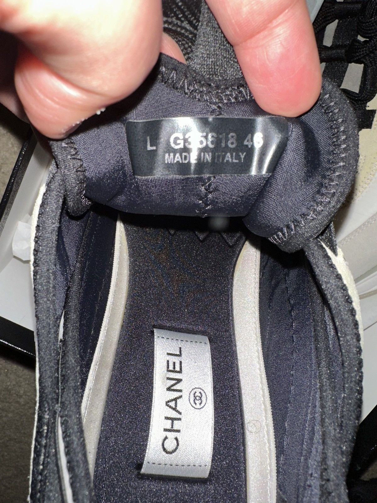 Chanel LAST PRICE DROP: Chanel calfskin suede nylon trainers Size US 13 / EU 46 - 7 Thumbnail
