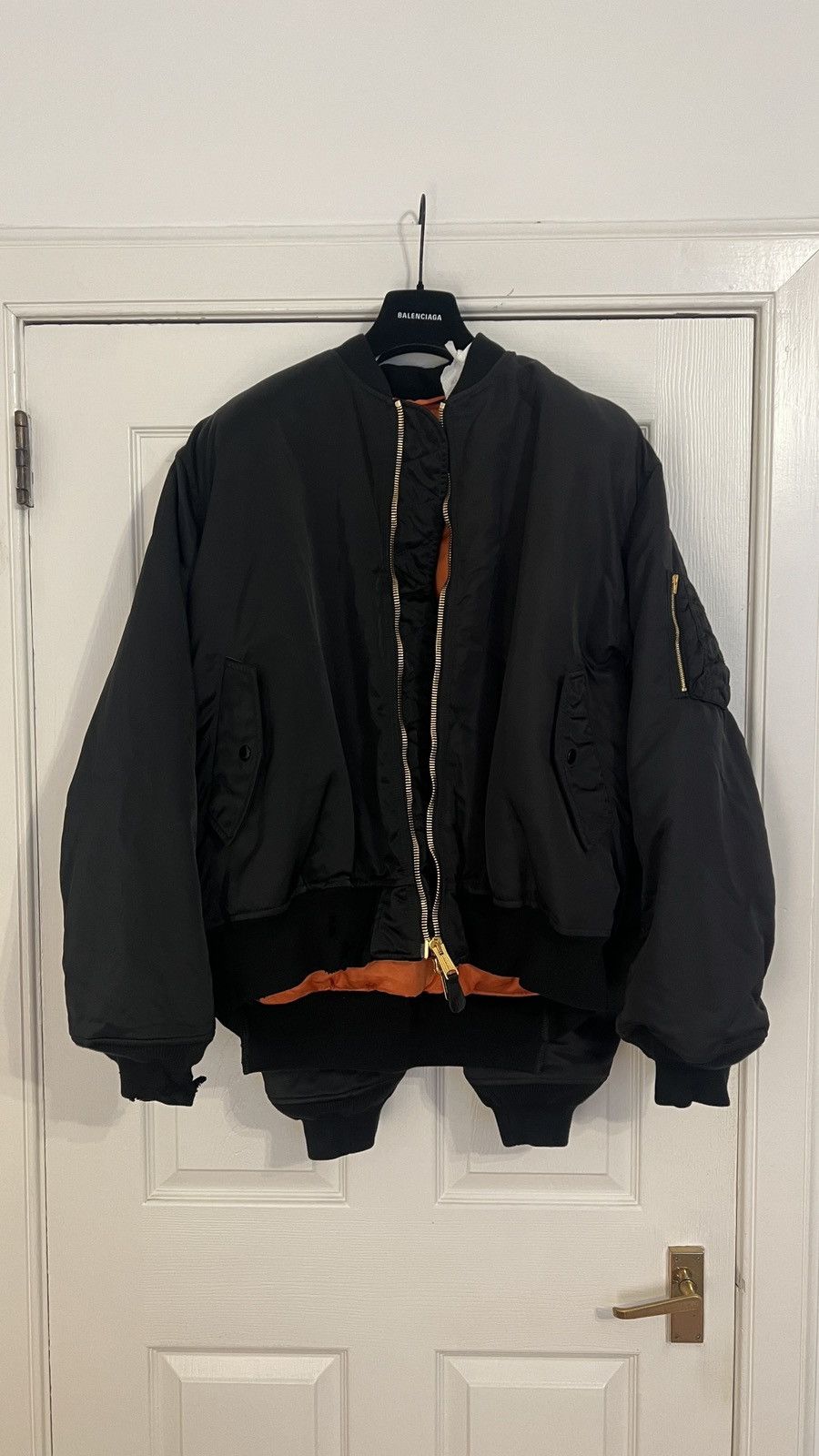 Balenciaga Balenciaga Double Sleeve Bomber Size US S / EU 44-46 / 1 - 2 Thumbnail