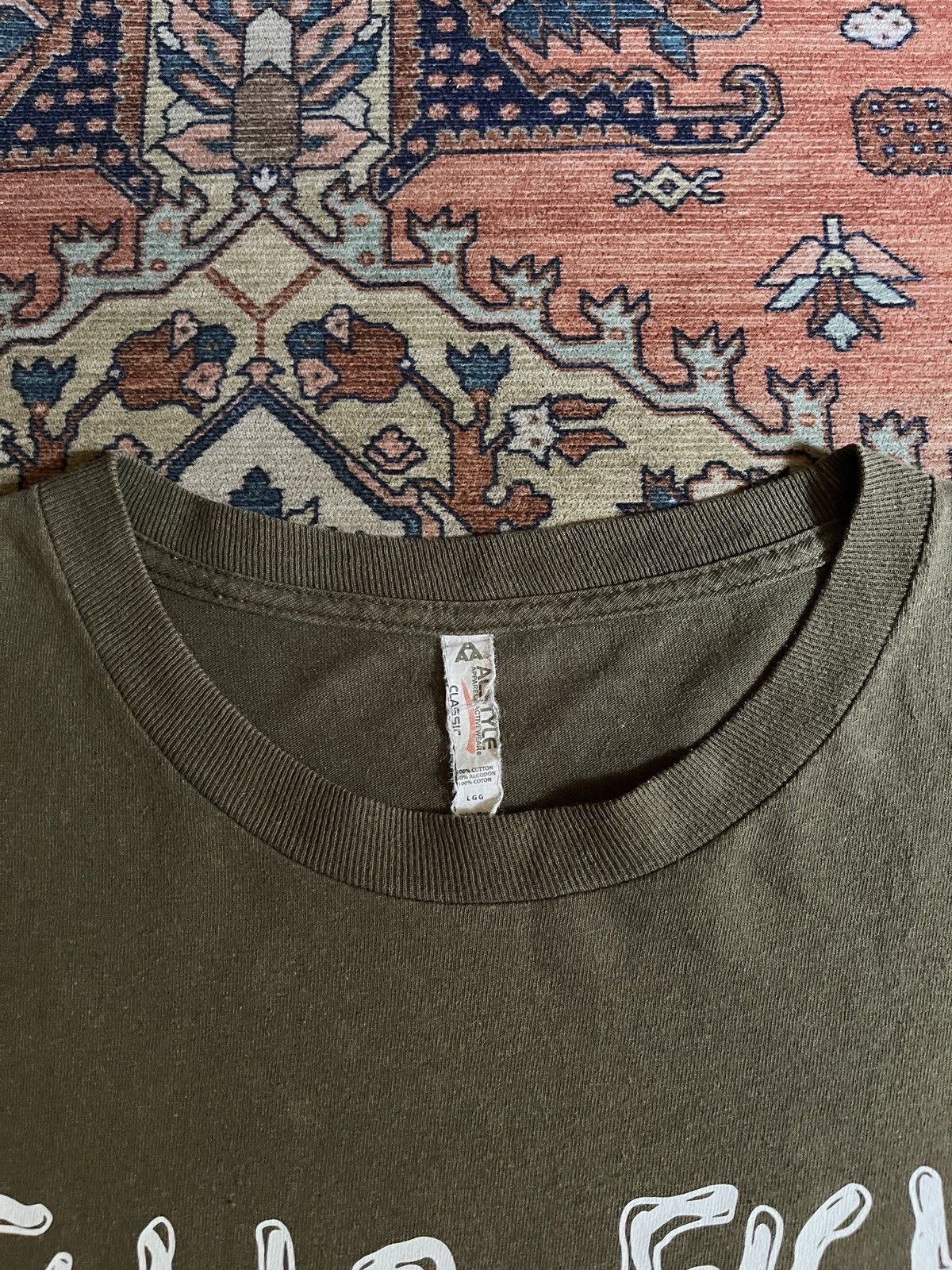 Band Tees Title Fight Floral Green Longsleeve Olive Green Size US L / EU 52-54 / 3 - 2 Thumbnail