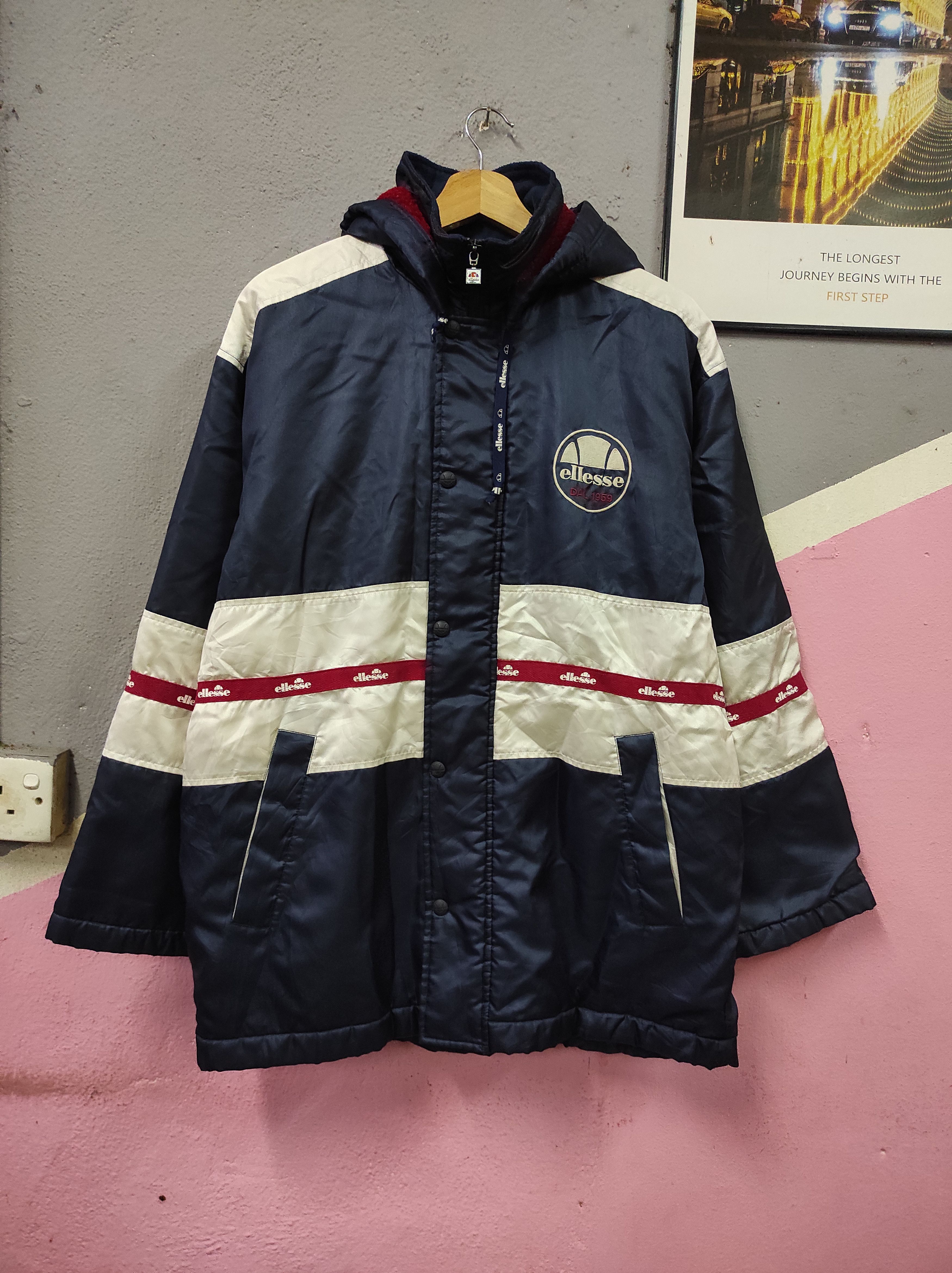 Ellesse × Vintage ELLESSE PARKA JACKET HOODED SHERPA LINING Size US M / EU 48-50 / 2 - 1 Thumbnail