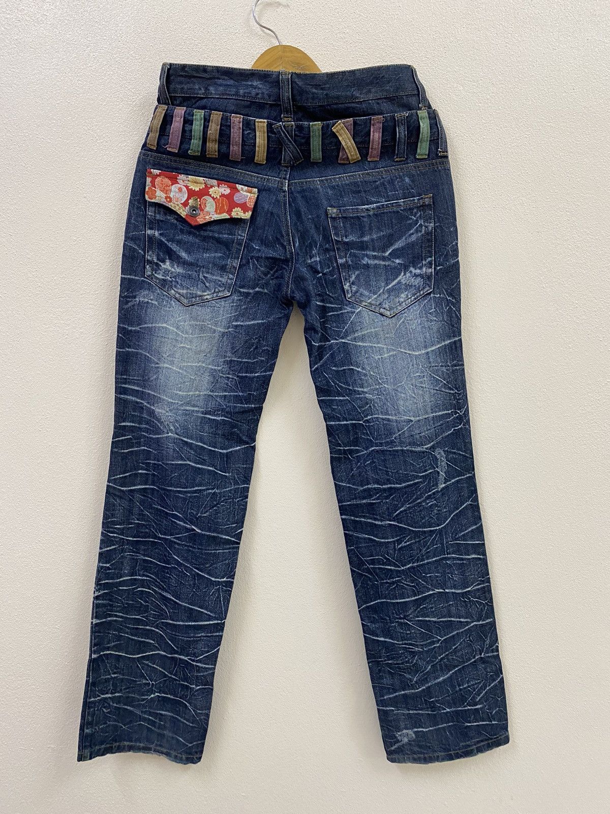 Japanese Brand Vintage Nylaus Double Waist Flared Size US 32 / EU 48 - 2 Thumbnail