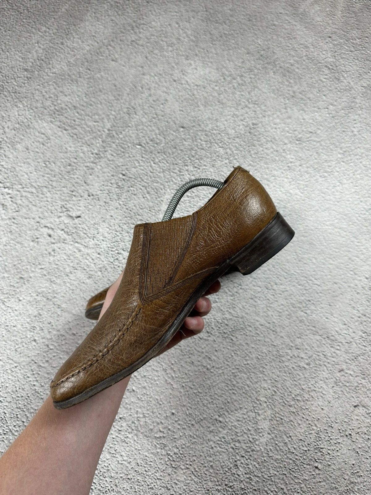 Other Vintage AS 98 Style Leather Biker Boots Low - Top Shoes 👞 Size US 9.5 / EU 42-43 - 3 Thumbnail