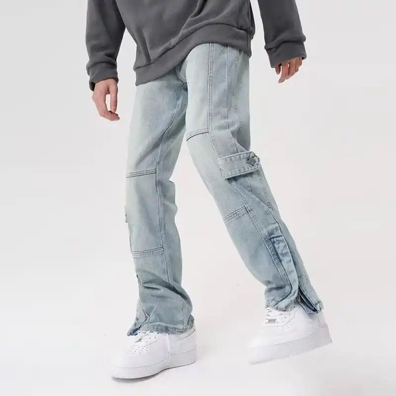 Japanese Brand × Vintage Clothing Ankle Zipper Straight Old Denim Size US 31 - 1 Thumbnail