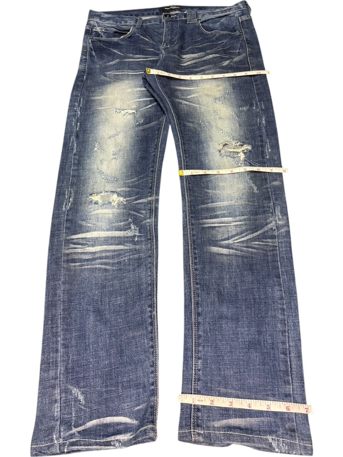 semanticdesign Vintage Semantic Design Faded Wash Distressed Jeans Size US 33 - 8 Thumbnail