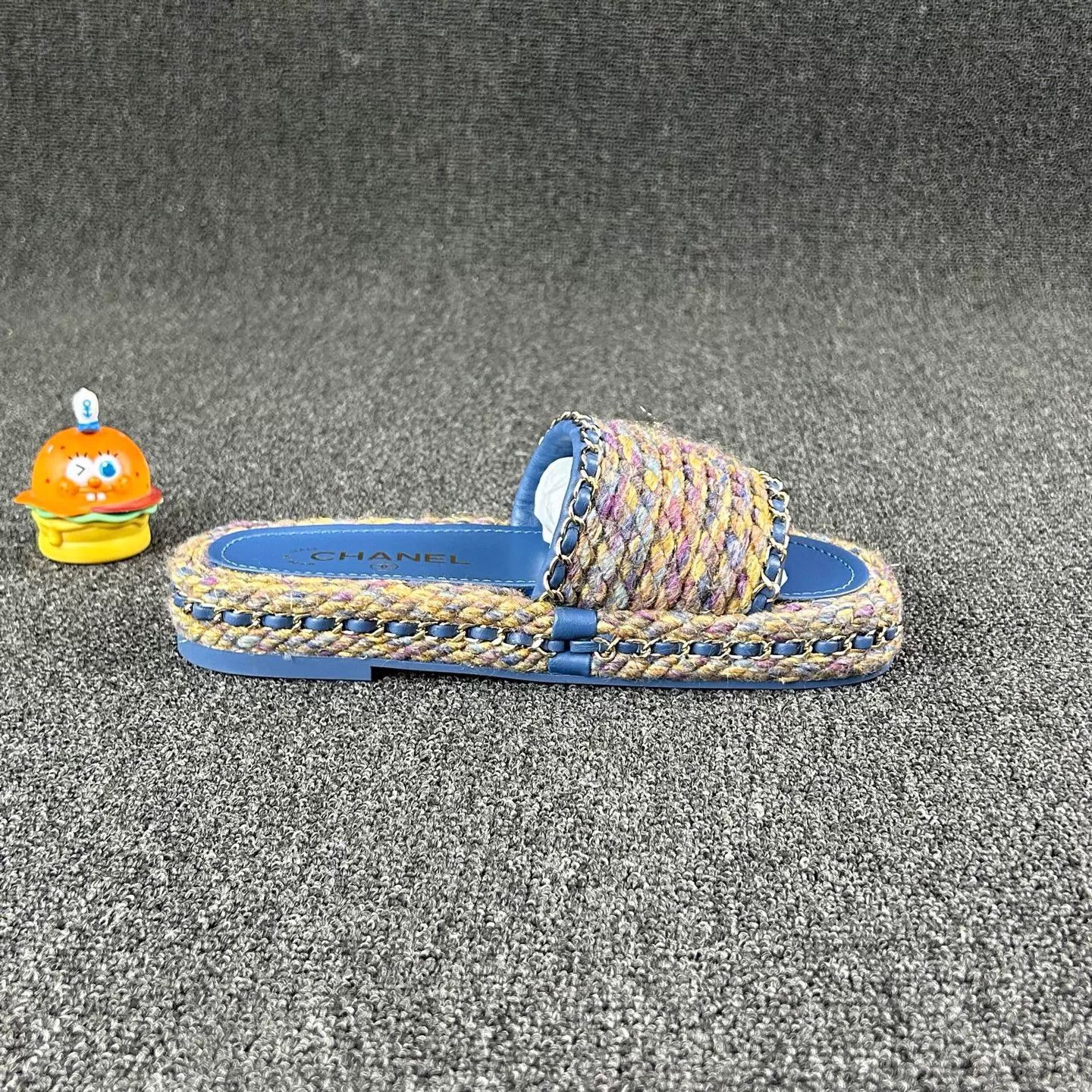 Chanel Chanel Classic Woven Chain Slippers EU 36 Blue Sole Size US 5.5 / IT 35.5 - 4 Thumbnail