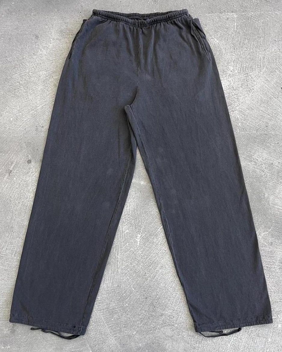 Pre-owned Kanye West X Los Angeles Apparel Wide Leg Lounge Pants Yeezy Sample In Vintage Black