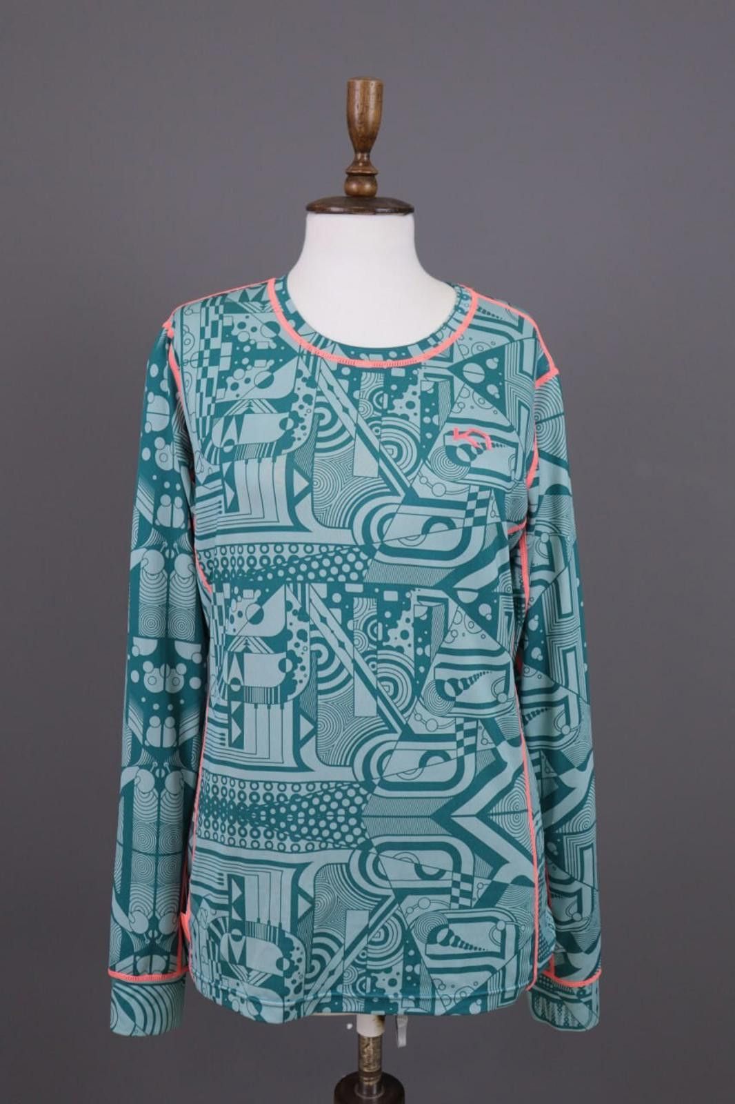 Designer Kari Traa Blue Geometric Logo Thermo Base Layer Size XL Size XL / US 12-14 / IT 48-50 - 1 Thumbnail